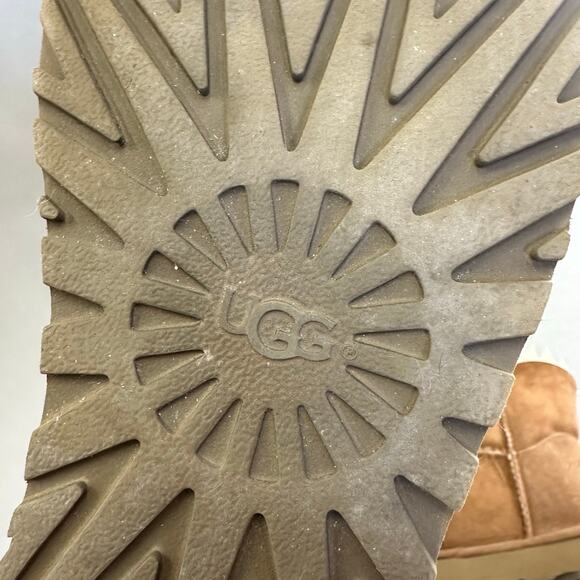 UGG Mini Bailey Button II in Chestnut US Size 8 Euro 39 ankle. Boot sheepskin - Picture 16 of 16